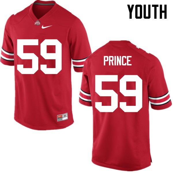 Ohio State Buckeyes #59 Isaiah Prince Youth Alumni Jersey Red - Click Image to Close